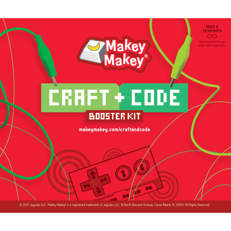 Craft and Code Booster Kit logo with link MakeyMakey.com/CraftAndCode