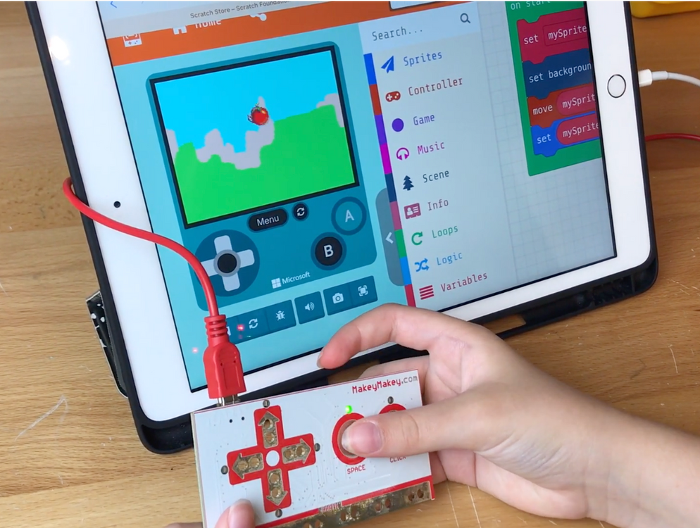 Connect a Makey Makey to your iPad to Build a Mouse or Trackpad! Code your Key Presses!