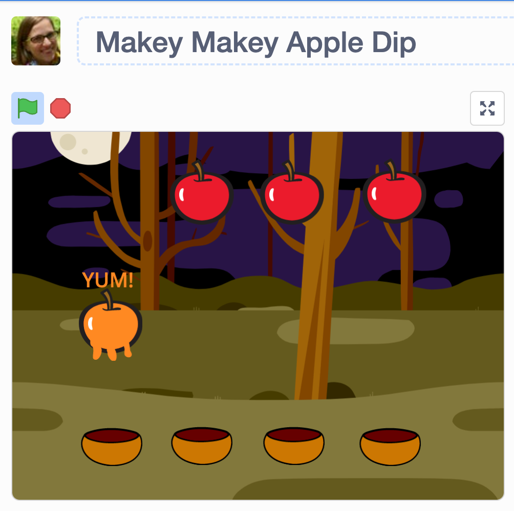 Fall Makey Makey Game: Caramel Apple Dip