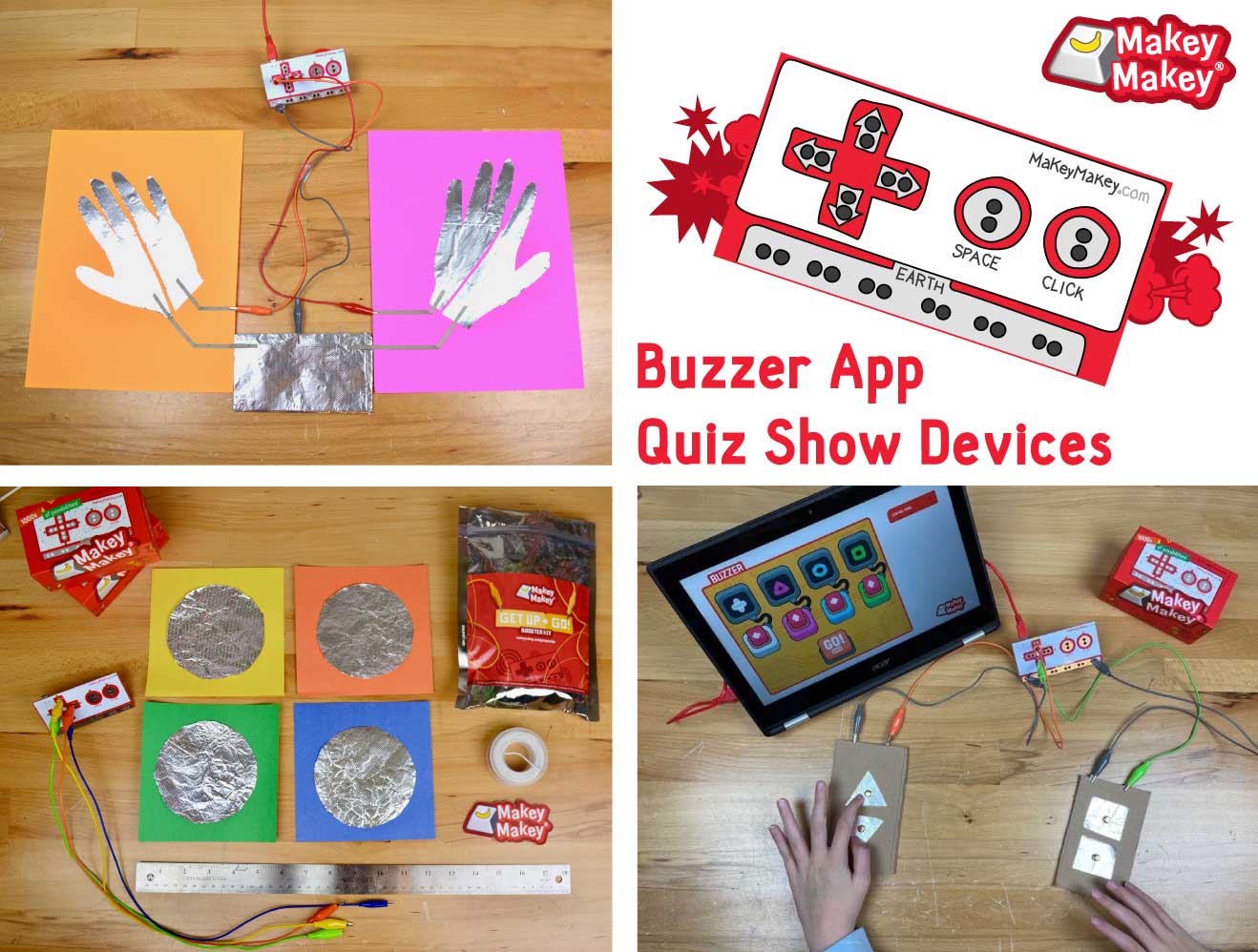 Invention Literacy Foundations: Buzzer App: Creating Quiz Show Buttons –  Joylabz Official Makey Makey Store